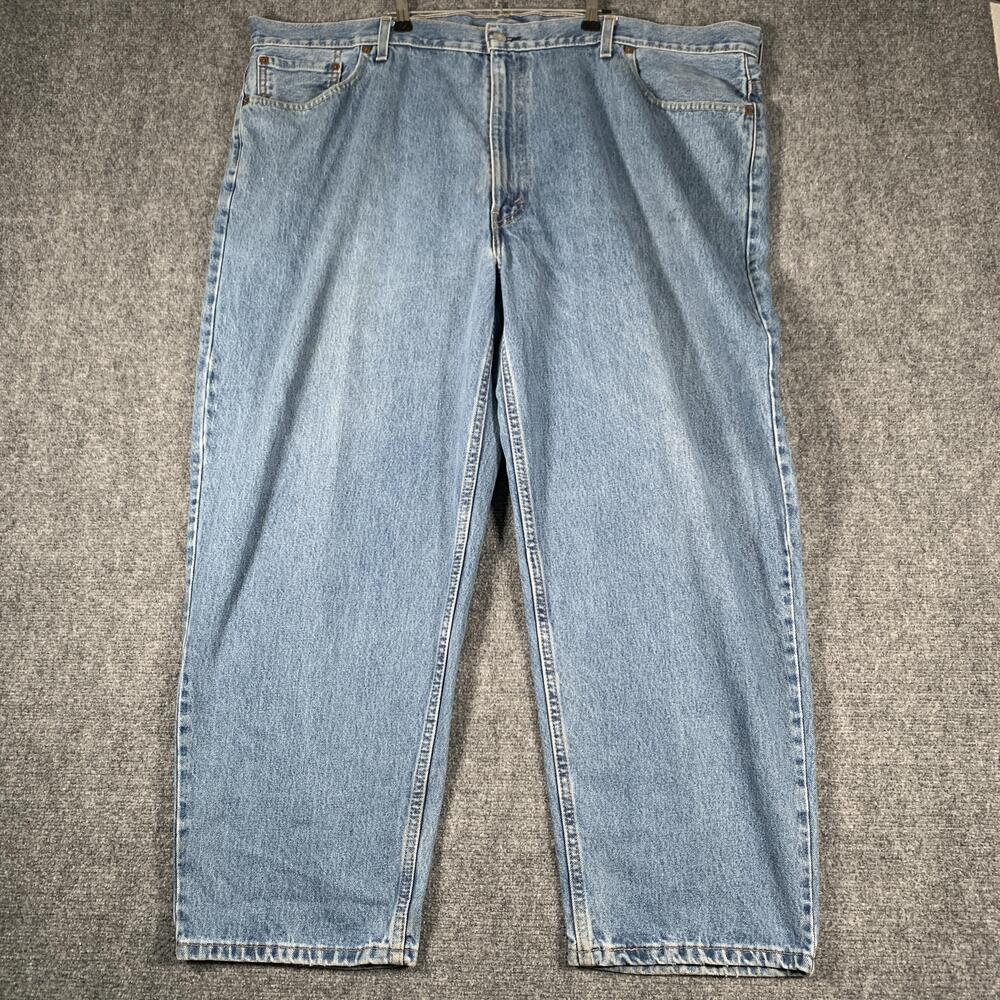 Levis 560 Jeans Mens 50x30 Light Wash Blue Relaxed Fit Tapered Leg Denim Pants